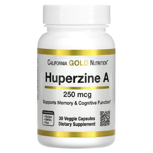California Gold Nutrition, гуперзин А, 250 мкг, 30 растительных капсул