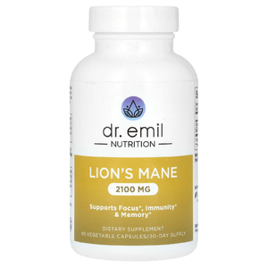 Dr. Emil Nutrition, ежовик гребенчатый, 90 растительных капсул