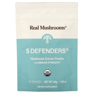 Real Mushrooms, 5 Defenders®, экстракт органического гриба в порошке, 45 г (1,59 унции)