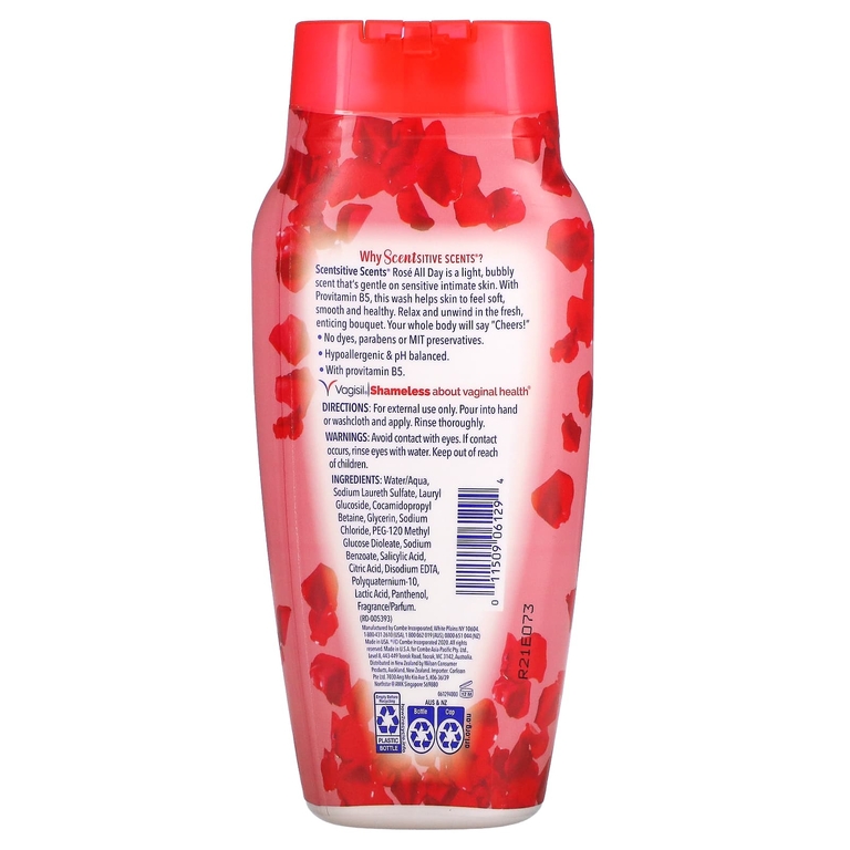 Vagisil, Scentsitive Scents, ежедневное средство для интимной гигиены, Rose All Day, 354 мл (12 жидк. унц.) (Товар снят с продажи) 