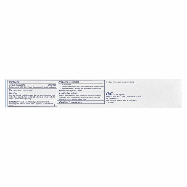 Crest, Cavity Protection, зубная паста с фтором, обычная, 161 г (5,7 унции)