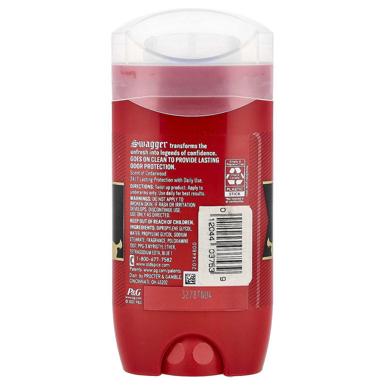 Old Spice, Swagger дезодорант, кедр, 85 г (3 унции)