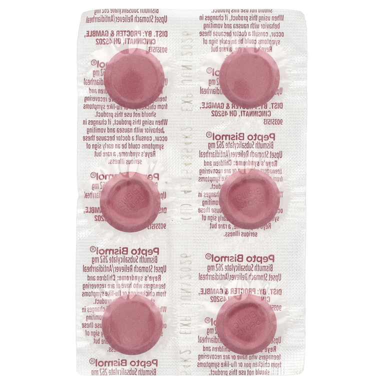 Pepto Bismol, Жевательные таблетки, вишня, 30 жевательных таблеток