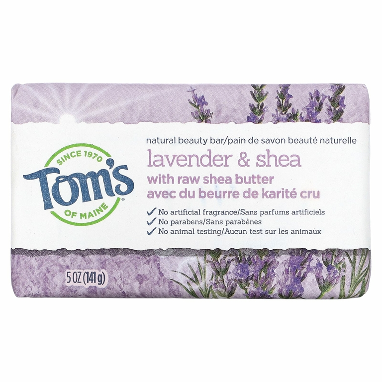 Tom's of Maine, Natural Beauty Bar, лаванда и ши, 141 г (5 унций) (Товар снят с продажи) 
