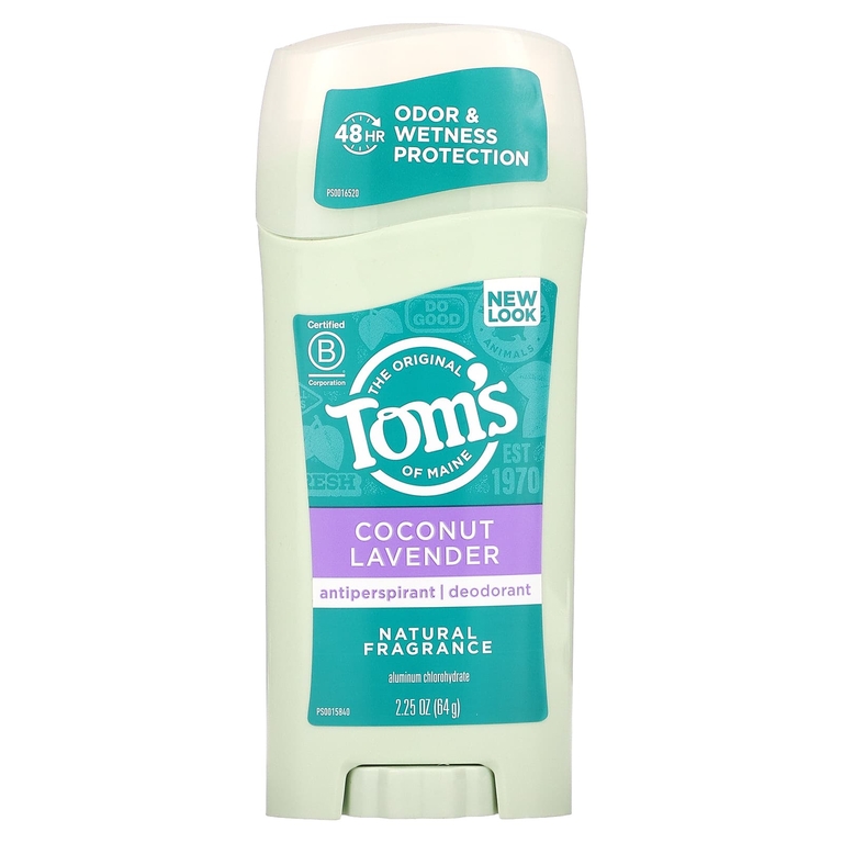 Tom's of Maine, Дезодорант-антиперспирант, кокос и лаванда, 64 г (2,25 унции) (Товар снят с продажи) 