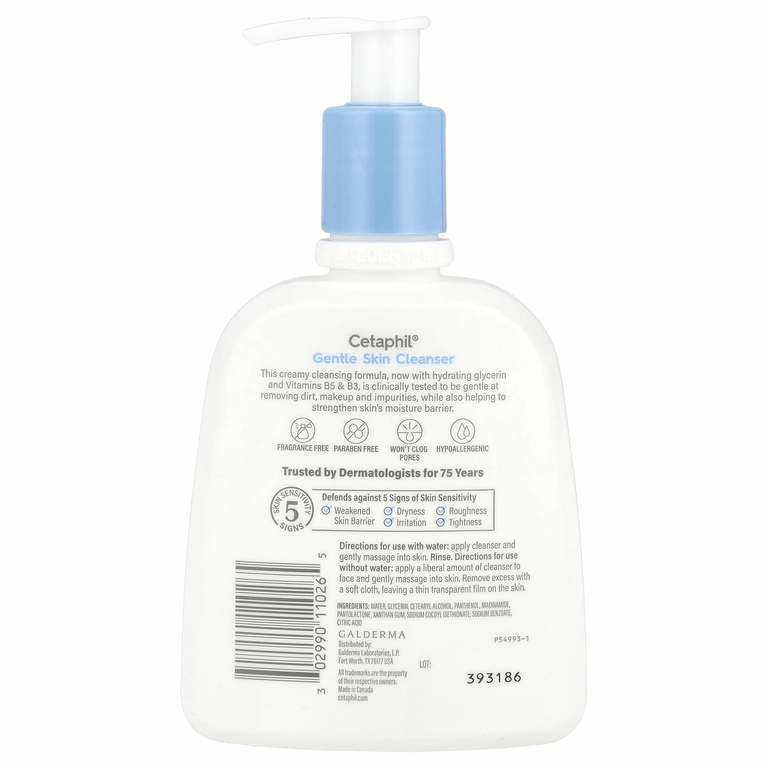 Cetaphil, Мягкое очищающее средство, без отдушек, 237 мл (8 жидк. Унций)