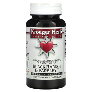 Kroeger Herb Co, Черная редька и петрушка, 100 вегетарианских капсул