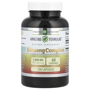 Amazing Nutrition, комплекс с женьшенем, 120 капсул (500 мг в 1 капсуле)