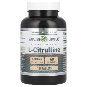 Amazing Nutrition, L-цитруллин, 2000 мг, 120 таблеток (1000 мг в 1 таблетке)