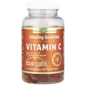 Amazing Nutrition, Amazing Gummies ™, витамин C, апельсин, 120 жевательных таблеток (Товар снят с продажи) 