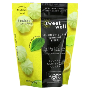 Sweetwell, Keto Bites, безе с цедрой лимона и лайма, 40 г (1,4 унции) (Товар снят с продажи) 