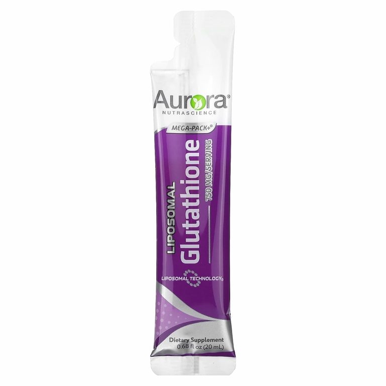 Aurora Nutrascience, Mega-Pack+, липосомальный глутатион, 750 мг, 32 пакетика по 20 мл (0,68 жидк. унции)