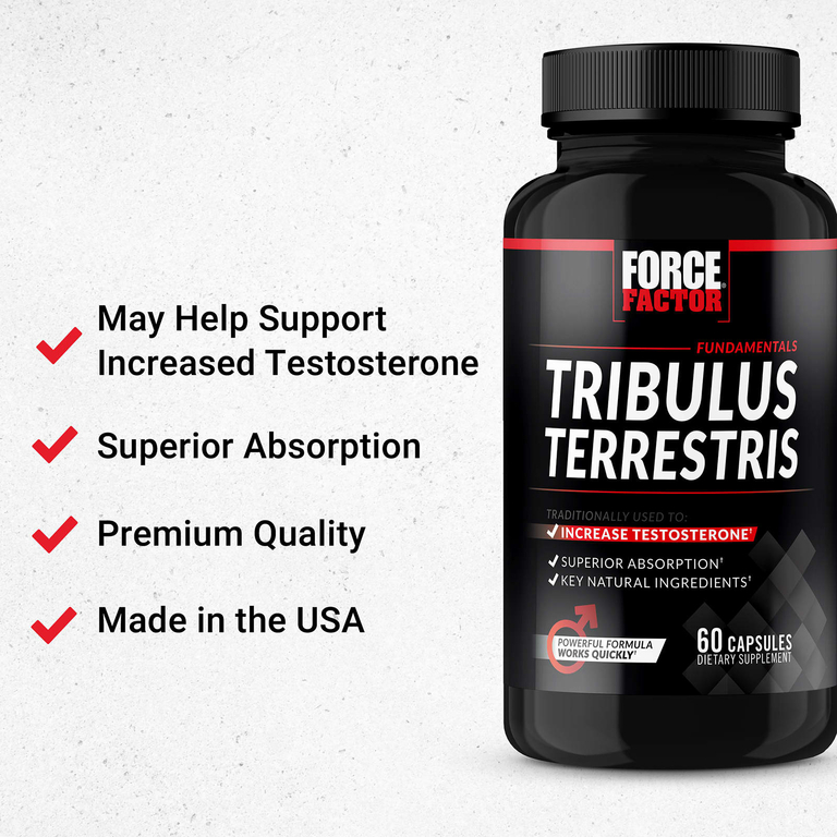 Force Factor, Force Factor, якорцы стелющиеся, добавка для повышения уровня тестостерона, 60 капсул