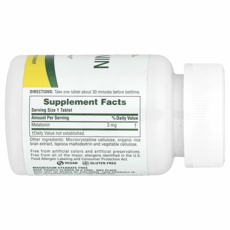 NaturesPlus, мелатонин быстродействующий, 3 мг, 90 таблеток