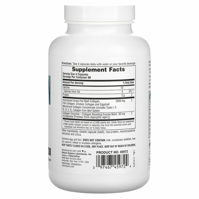 NaturesPlus, Коллагеновые пептиды, 240 капсул