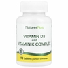 NaturesPlus, Витамины D3 и K2, 90 таблеток