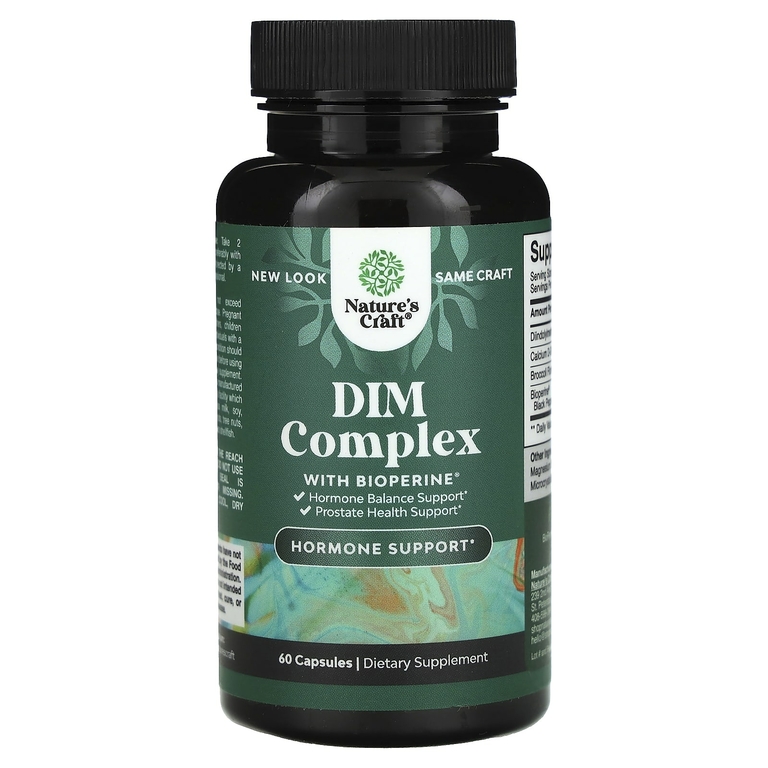 Nature's Craft, DIM, комплекс с BioPerine, 60 капсул