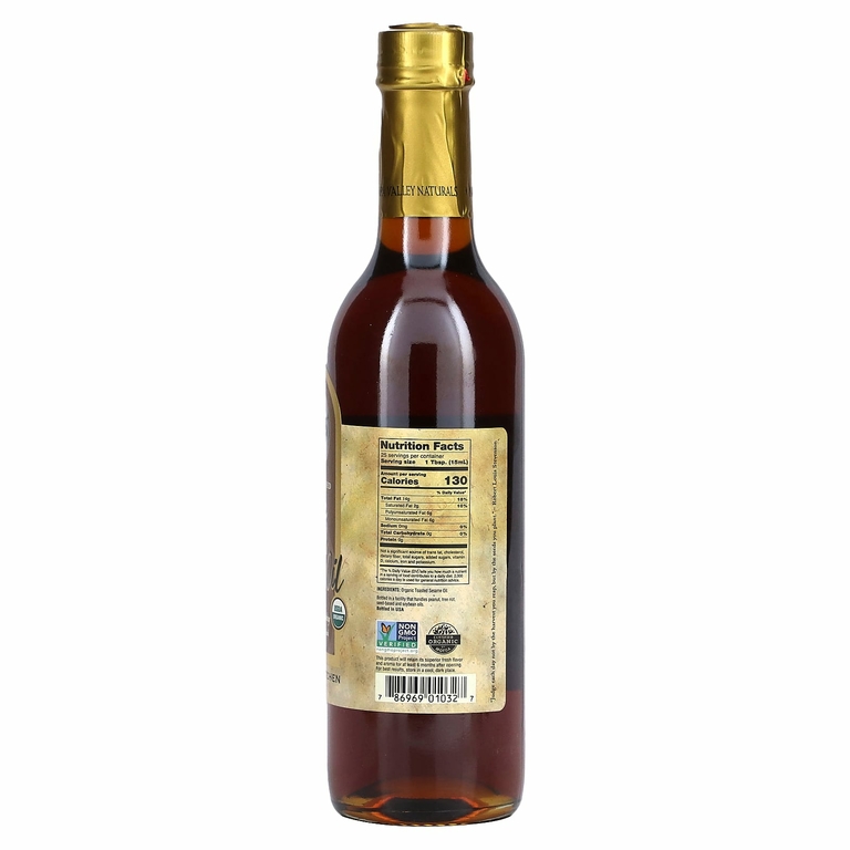 Napa Valley Naturals, Органическое обжаренное кунжутное масло, 375 мл (12,7 жидк. Унции)