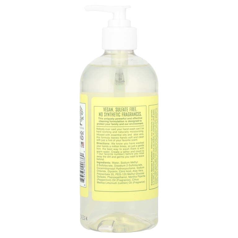 Rebel Green, Fresh & Clean, мыло для рук, перечная мята и лимон, 500 мл (16,9 жидк. унц.)