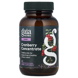 Gaia Herbs, клюквенный концентрат, 60 капсул с жидким содержимым (420 мг в 1 капсуле)