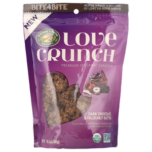 Nature's Path, Love Crunch®, органическая гранола премиального качества, темный шоколад и паста из фундука, 300 г (10,6 унции)