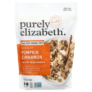 Purely Elizabeth, Гранола из древних зерен, солено-сладкие хрустящие кусочки, тыква и корица, 340 г (12 унций)