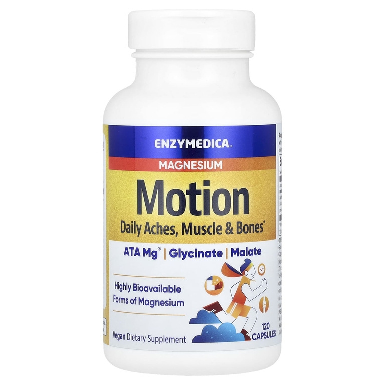 Enzymedica, Motion, магний, 120 капсул