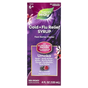 Nature's Way, Umcka®, средство от простуды и гриппа, для детей 6+, ягоды, 120 мл (4 жидк. унц.)