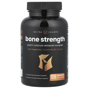 NutraChamps, Bone Strength, 120 веганских капсул