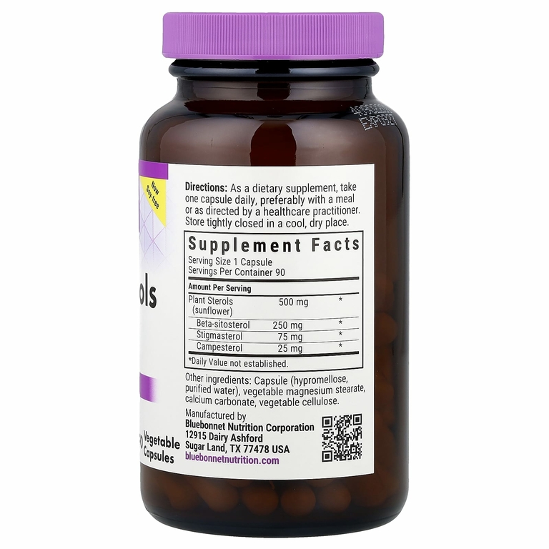 Bluebonnet Nutrition, Растительные стеролы, 90 растительных капсул