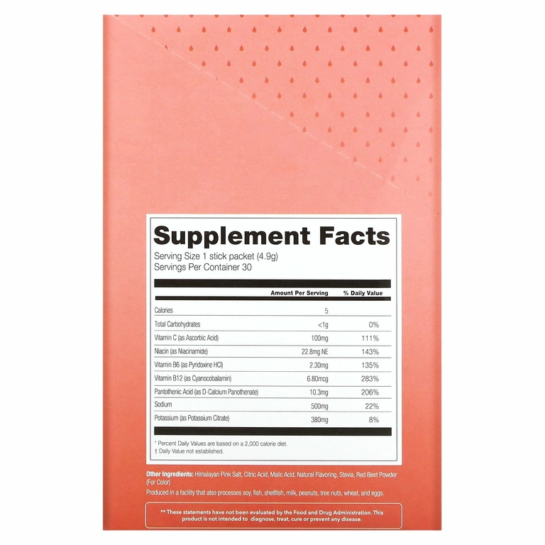 310 Nutrition, Hydrate, смесь для приготовления электролитов, клубника, 30 стиков по 4,9 г (0,17 унции)