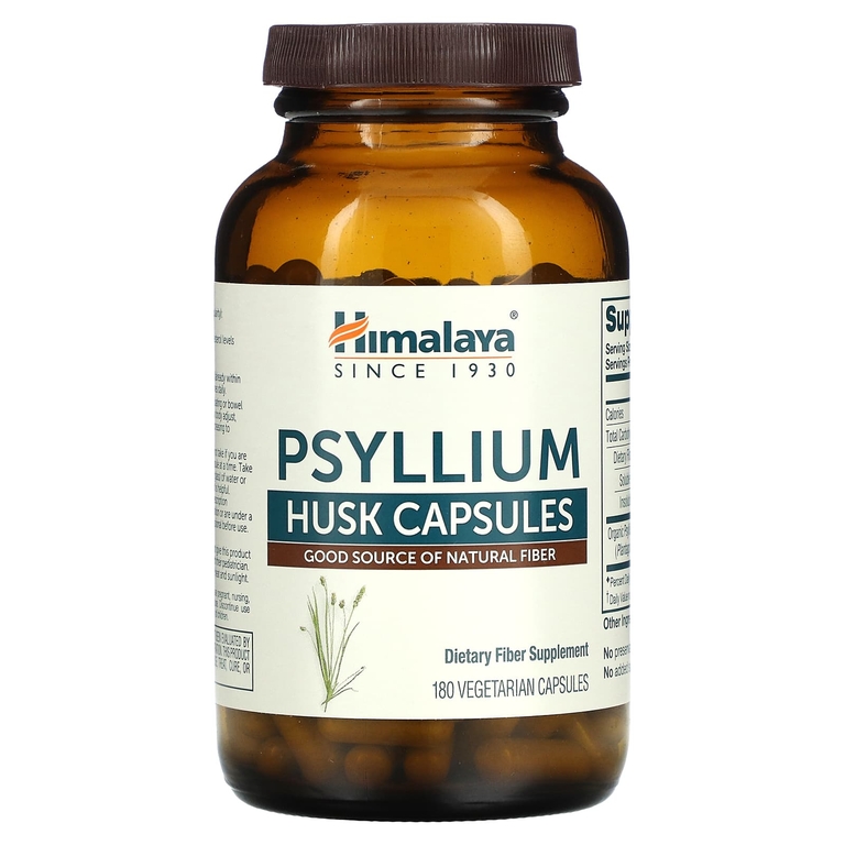 Himalaya, Капсулы из шелухи семян подорожника, 180 вегетарианских капсул