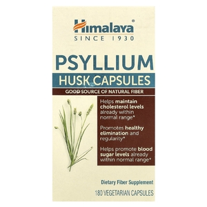 Himalaya, Капсулы из шелухи семян подорожника, 180 вегетарианских капсул