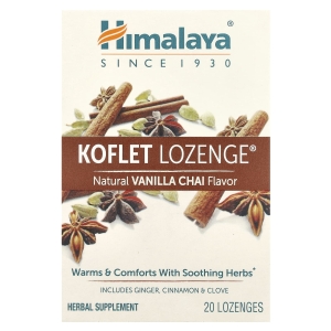 Himalaya, Koflet Lozenge®, натуральный ванильный чай, 20 пастилок (Товар снят с продажи) 