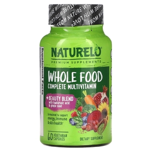 NATURELO, Полноценный мультивитаминный комплекс из цельных продуктов, 60 вегетарианских капсул
