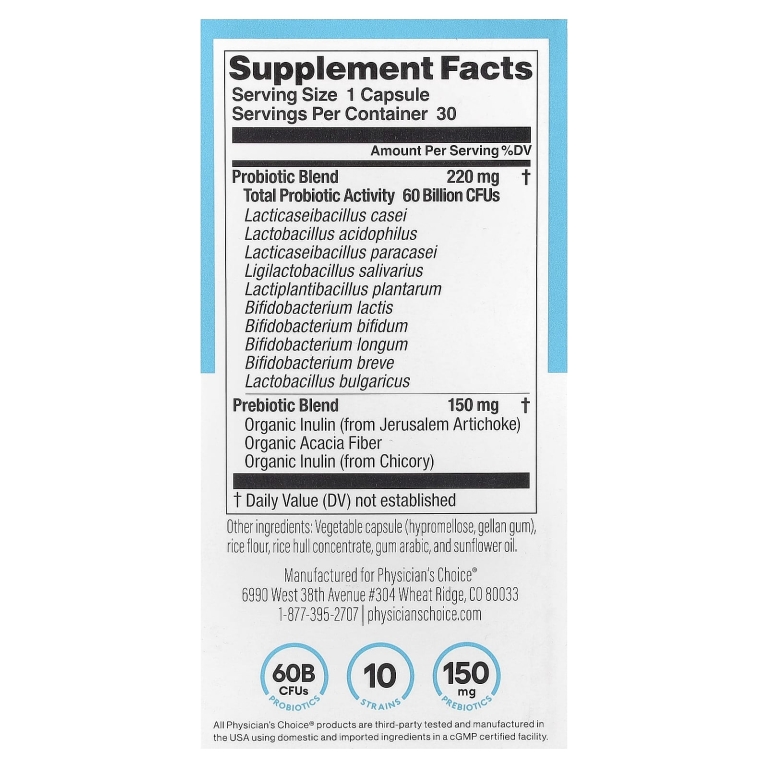 Physician's Choice, 60 млрд Probiotic®, 30 капсул