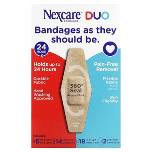 Nexcare, Duo Bandages, 40 разных размеров (Товар снят с продажи) 