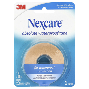 Nexcare, Абсолютная водонепроницаемая лента, средней фиксации, 5 ярдов (180 дюймов)
