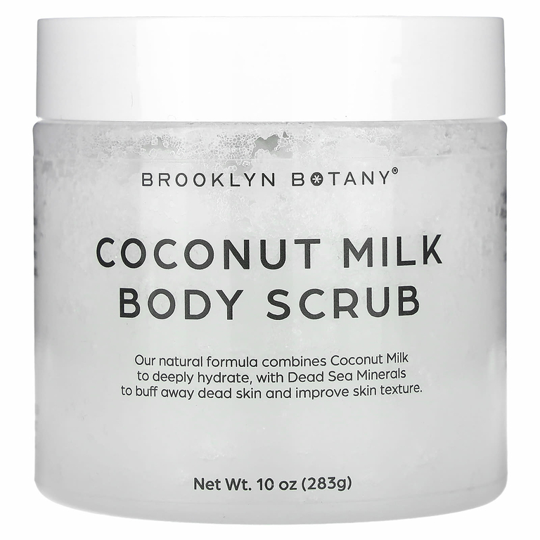 Brooklyn Botany, скраб для тела с кокосовым молоком, для всех типов кожи, 283 г (10 унций)