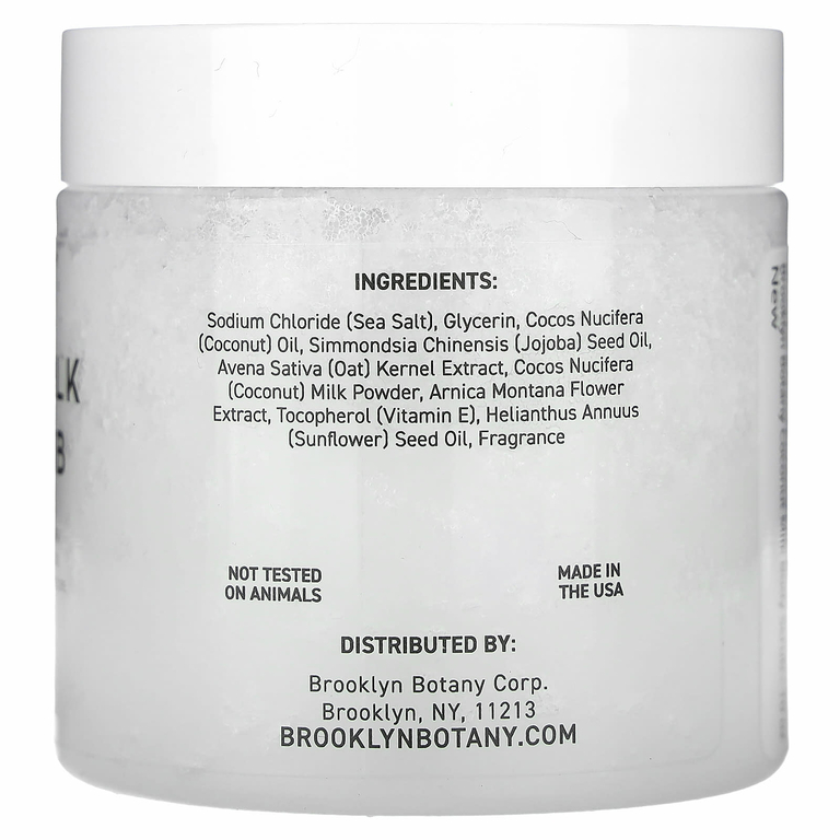 Brooklyn Botany, скраб для тела с кокосовым молоком, для всех типов кожи, 283 г (10 унций)