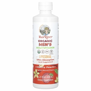 MaryRuth's, органические мультивитамины для мужчин, липосомальные, со вкусом ванили и персика, 450 мл (15,22 жидк. унции)