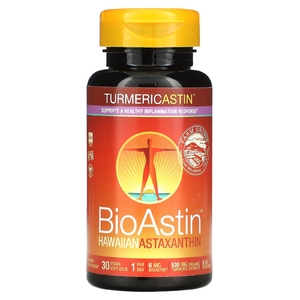 Nutrex Hawaii, Turmericastin, BioAstin, гавайский астаксантин, 30 веганских капсул
