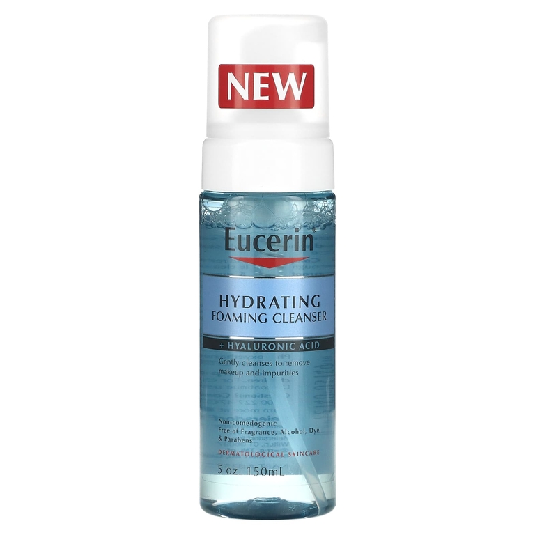 Eucerin, Hydrating Foaming Cleanser + Hyaluronic Acid, 5 oz (150 ml)
