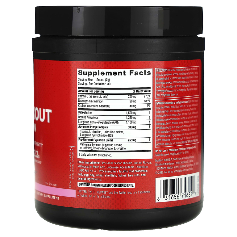SIXSTAR, Pre-Workout Explosion, розовый лимонад, 210 г (7,41 унции)