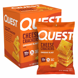 Quest Nutrition, крекеры с сыром, чеддер, 4 пакета по 30 г (1,06 унции)