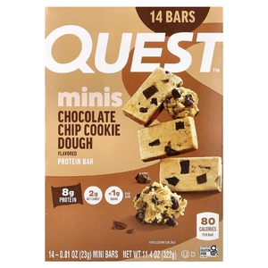 Quest Nutrition, Мини-протеиновый батончик, печенье с шоколадными кусочками, 14 батончиков, 23 г (0,81 унции)