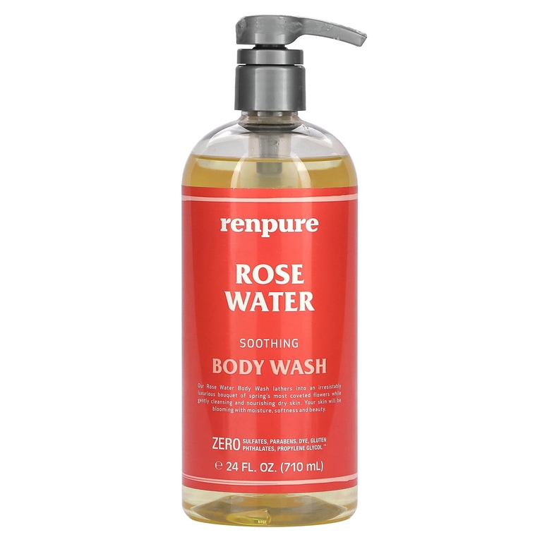 Renpure, Rose Water Soothing Body Wash, 24 fl oz (710 ml) (Товар снят с продажи) 