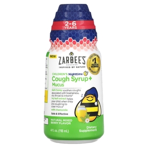 Zarbee's, Children's Nighttime, сироп от кашля и слизи, для детей 2–6 лет, натуральное ягодное средство, 118 мл (4 жидк. унц.) (Товар снят с продажи) 