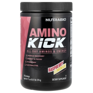 NutraBio, Amino Kick ™, малиновый лимонад, 276 г (9,7 унции) (Товар снят с продажи) 