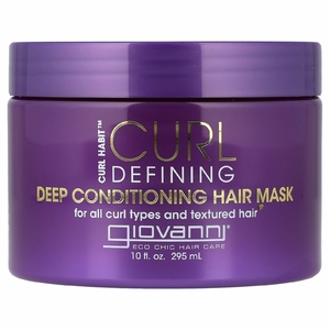 Giovanni, Curl Habit™, маска для волос, для глубокого кондиционирования, для всех типов локонов и текстурированных волос, 295 мл (10 жидк. унций)